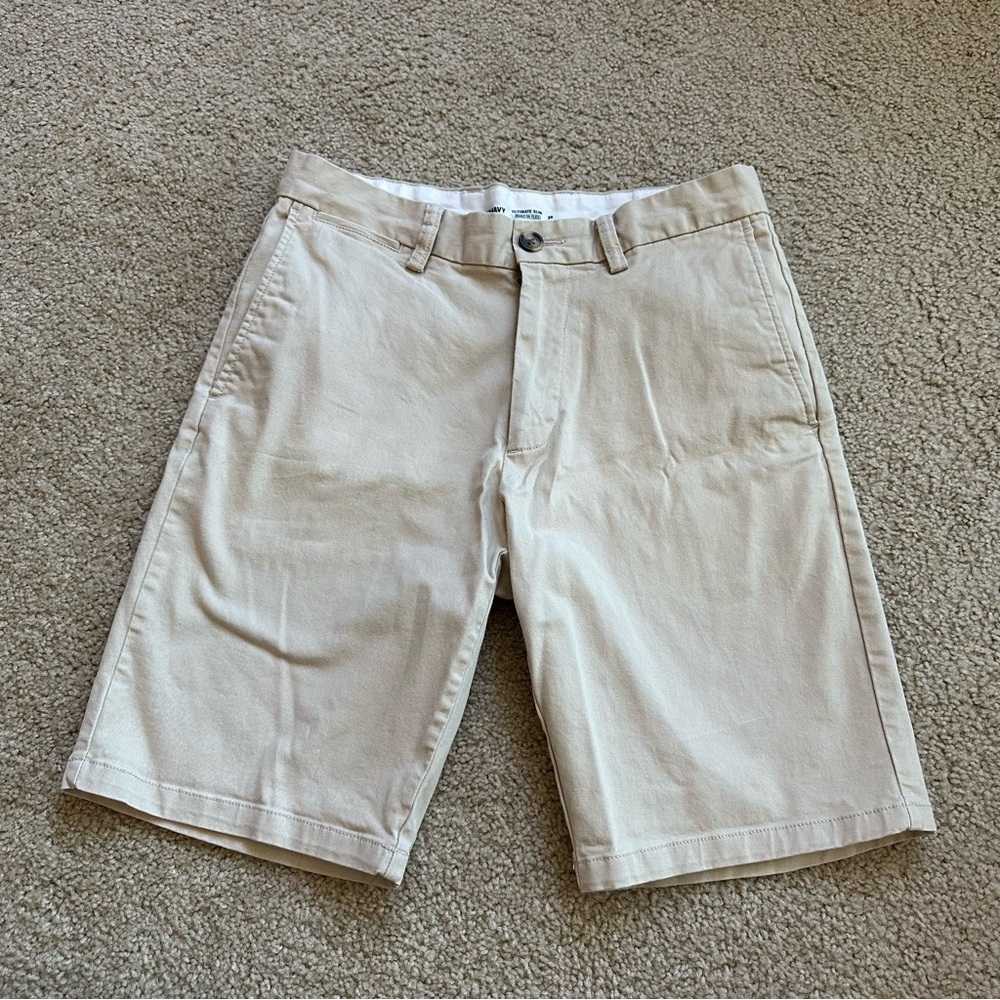Old Navy Men's Beige Flat Front Shorts